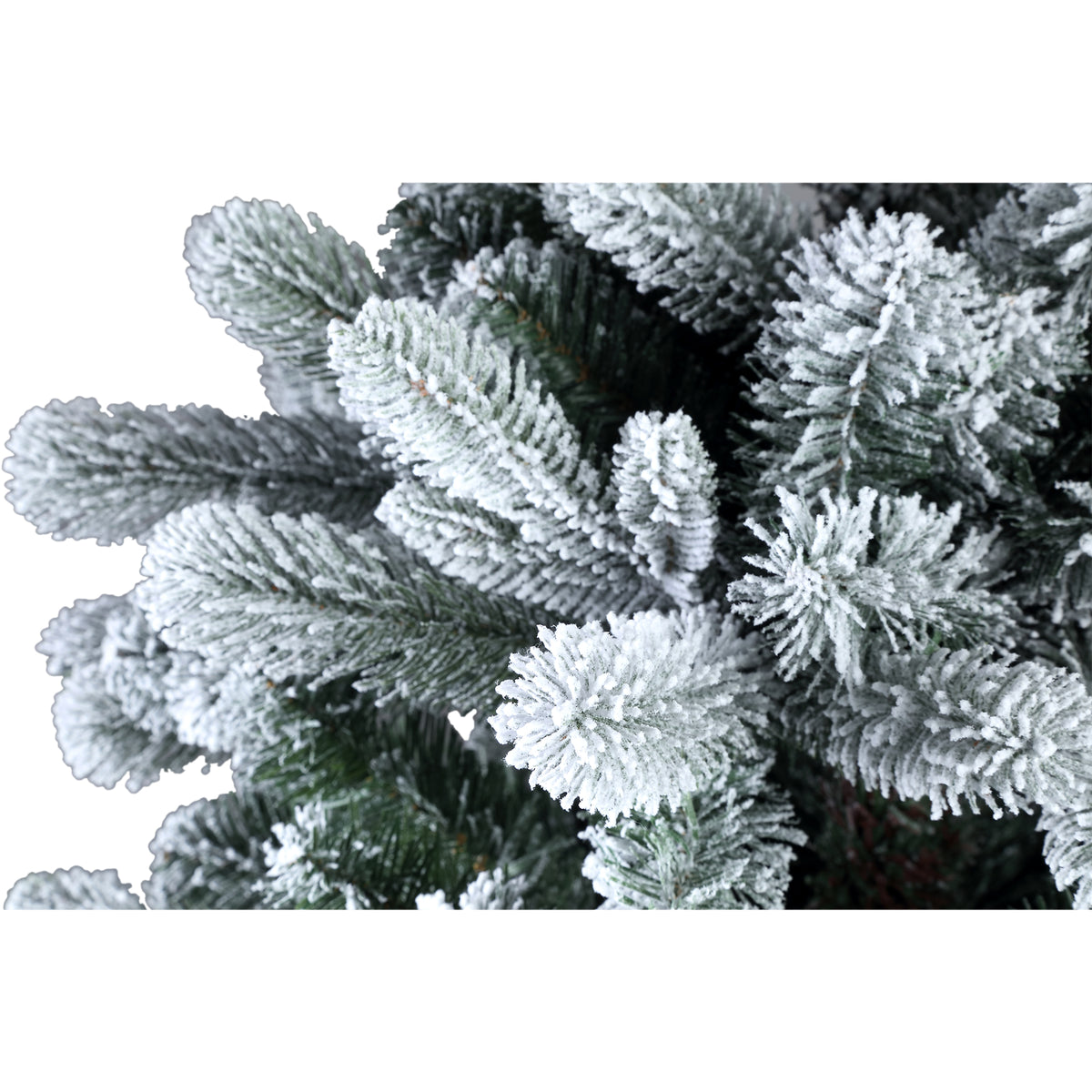 Shawa white snow-effect artificial Christmas tree, large
