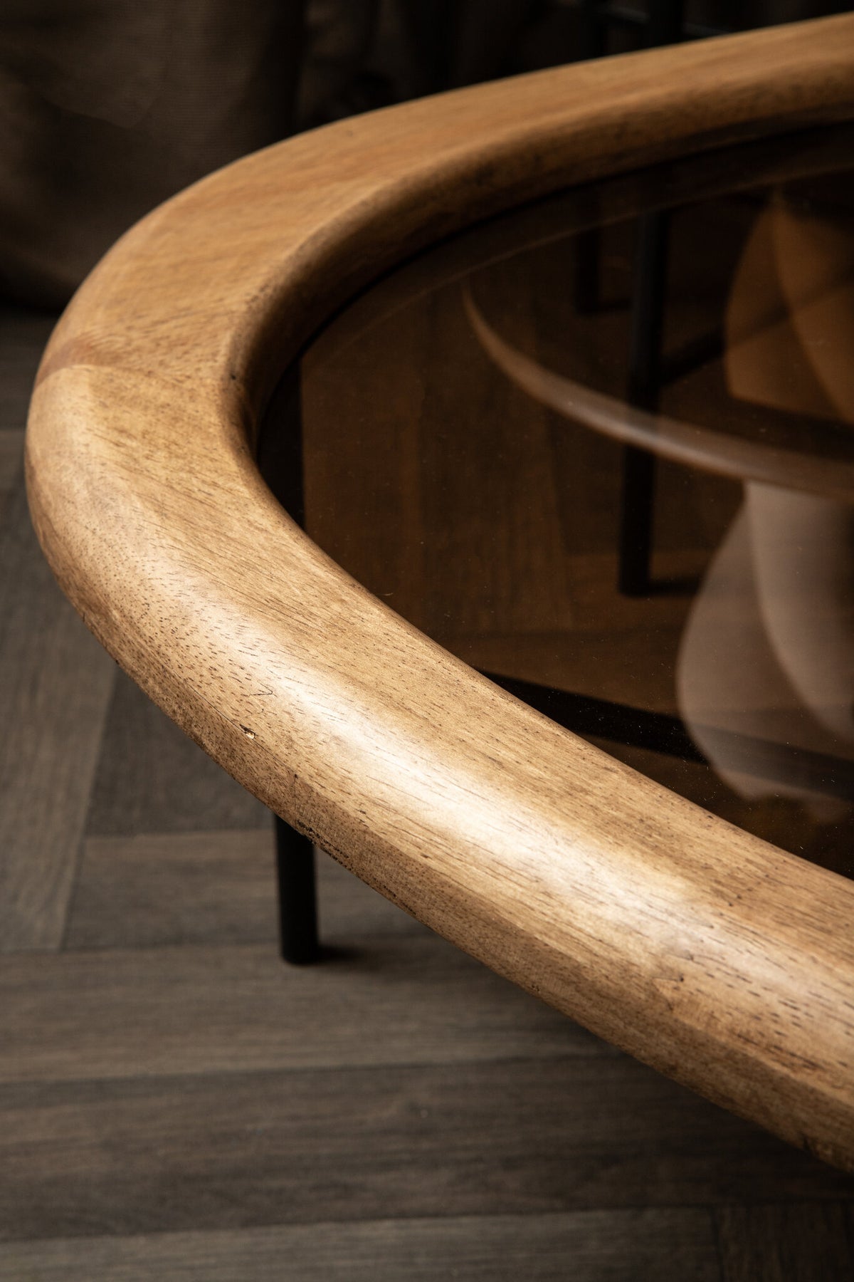 Neelix natural solid rubberwood coffee table