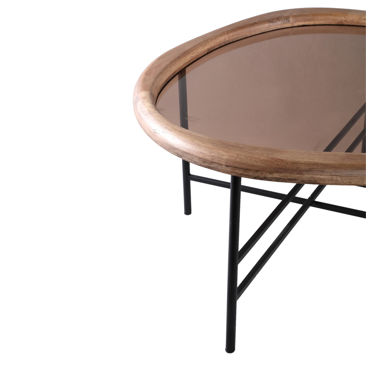 Neelix natural solid rubberwood coffee table