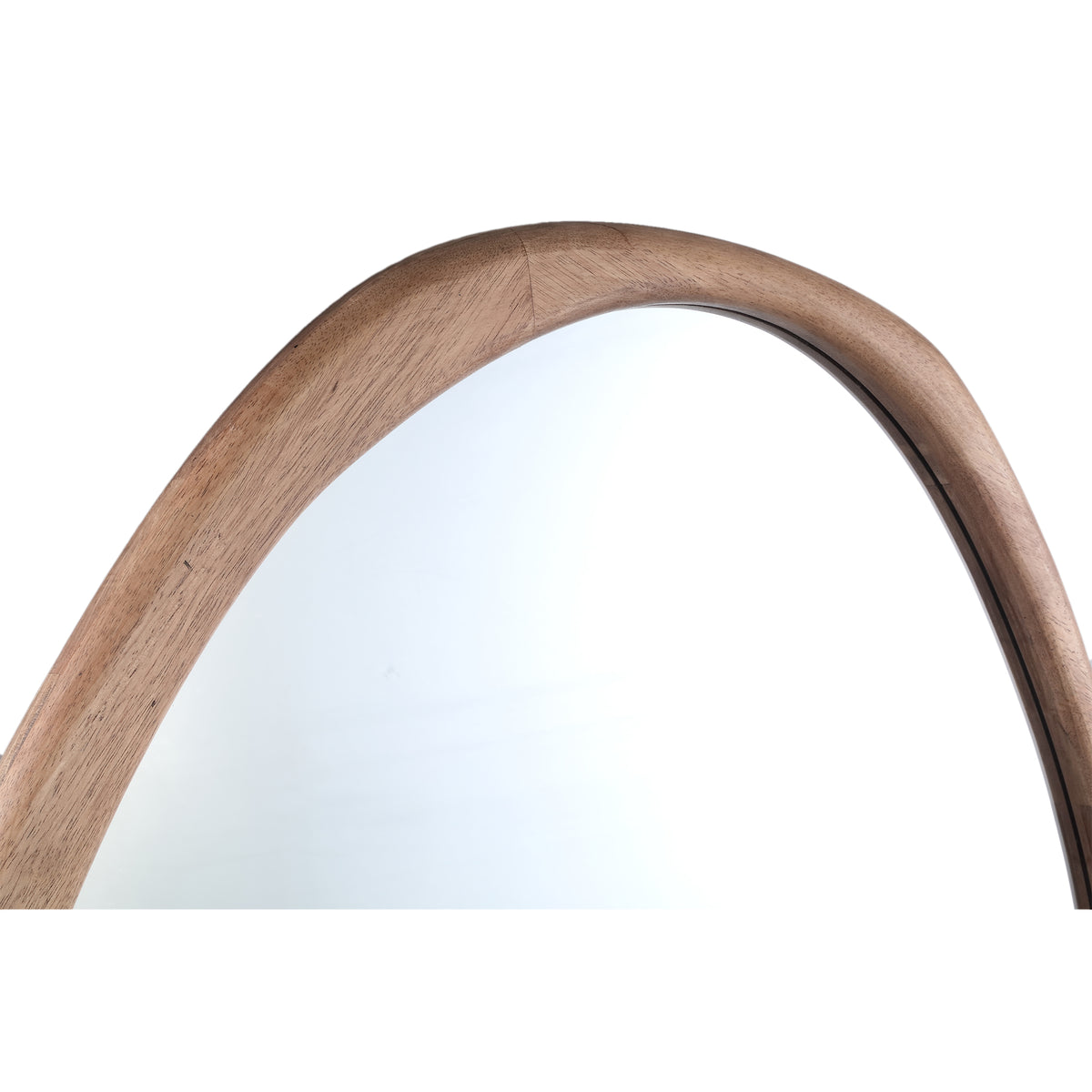 Neelix natural solid rubberwood mirror