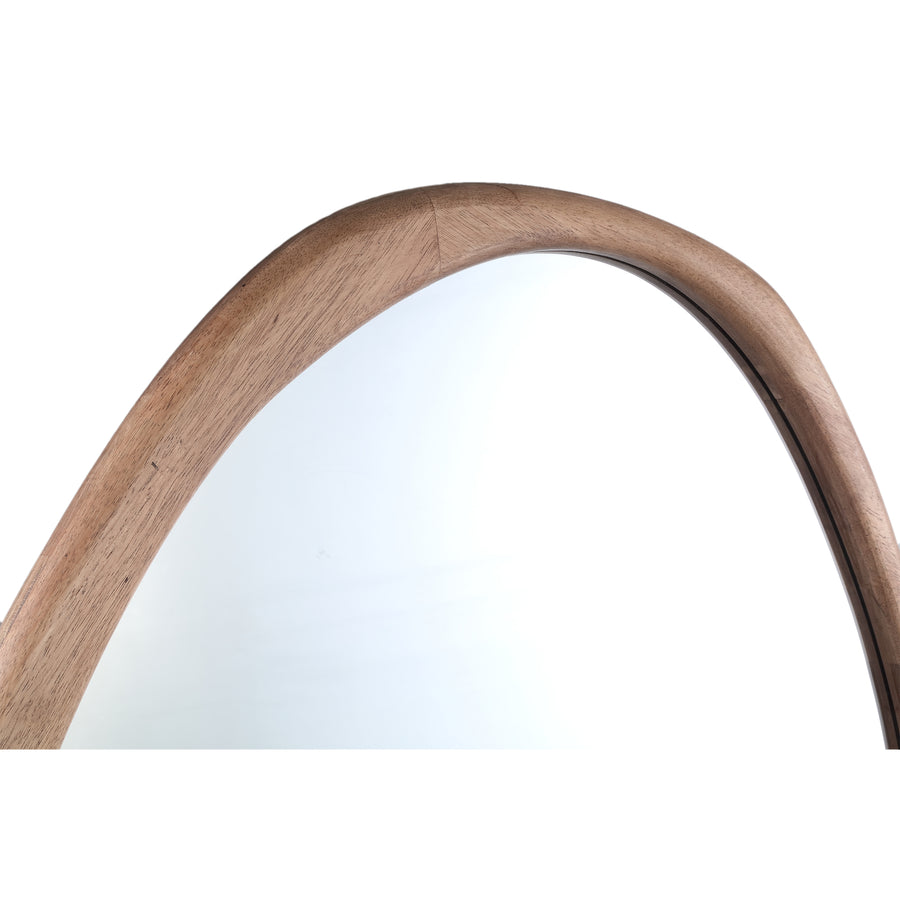Neelix natural solid rubberwood mirror