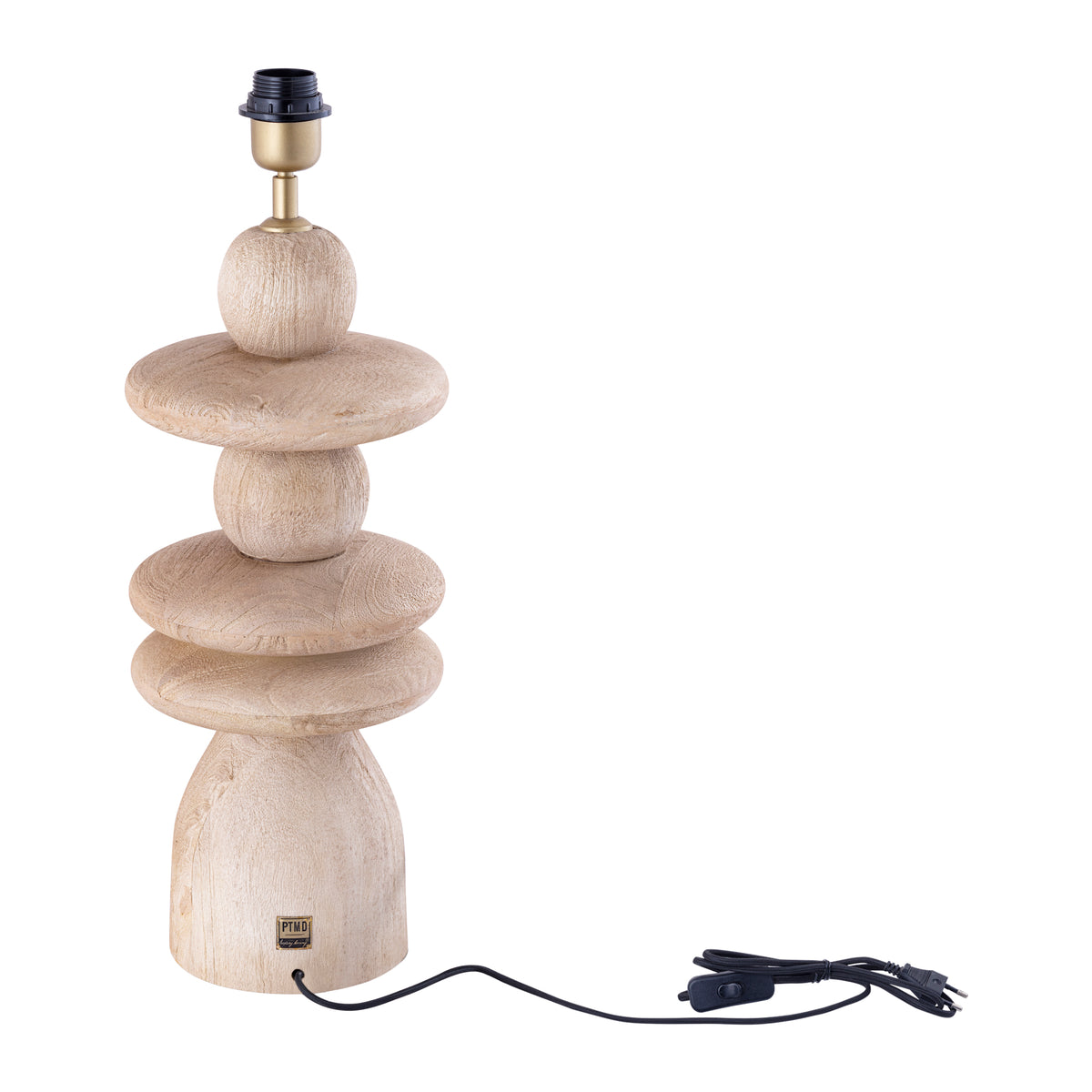 Callain natural solid mango wood table lamp