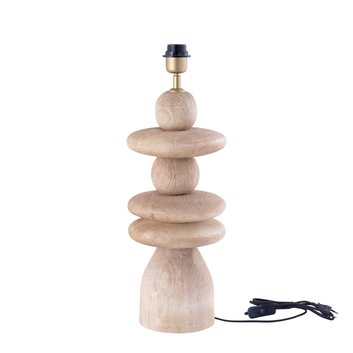 Callain natural solid mango wood table lamp
