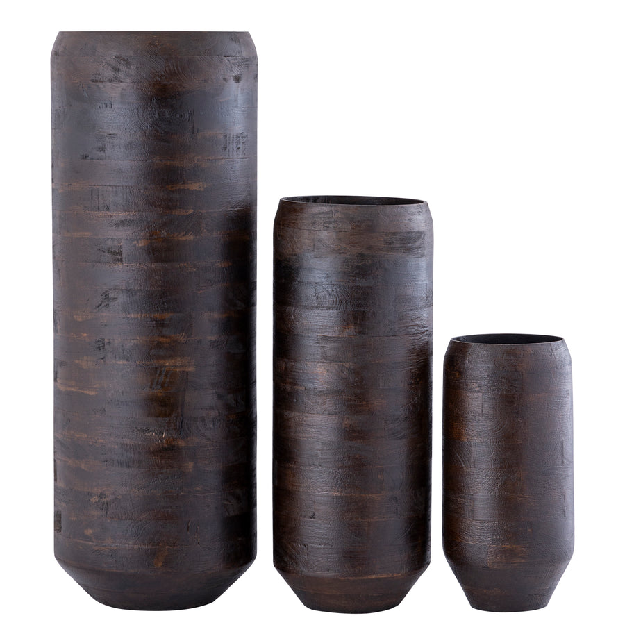 Gerd brown solid mango wood wooden planter