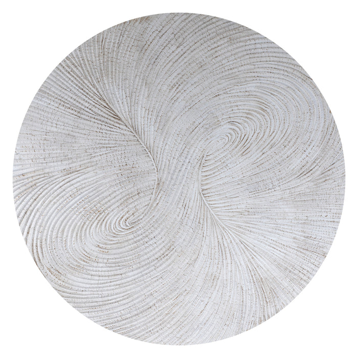 Wiktor Carved Swirl Wall Panel - White