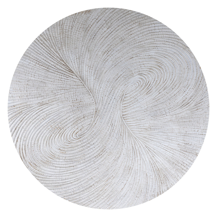 Wiktor Carved Swirl Wall Panel - White