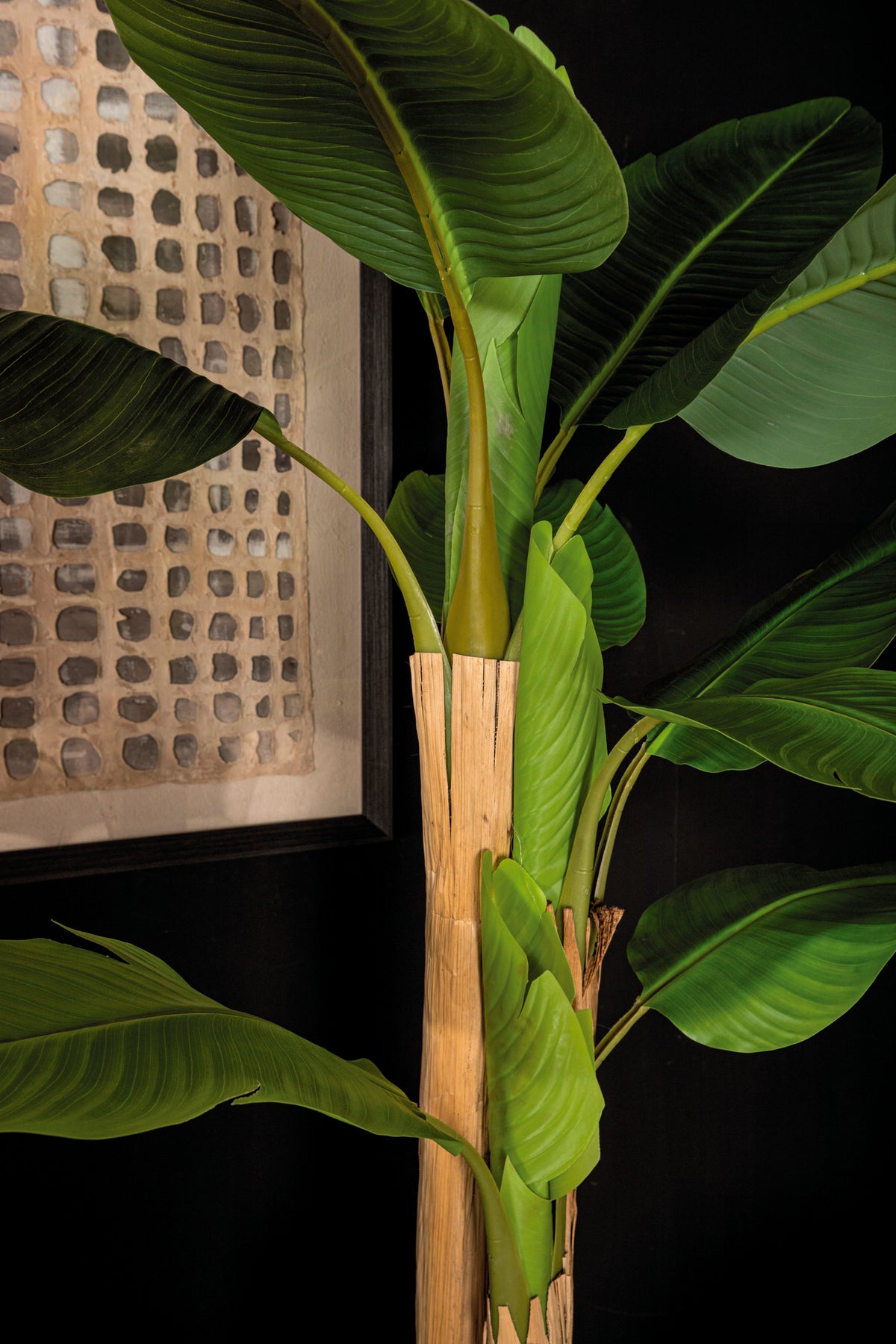 Tree green powder-coated iron faux plant