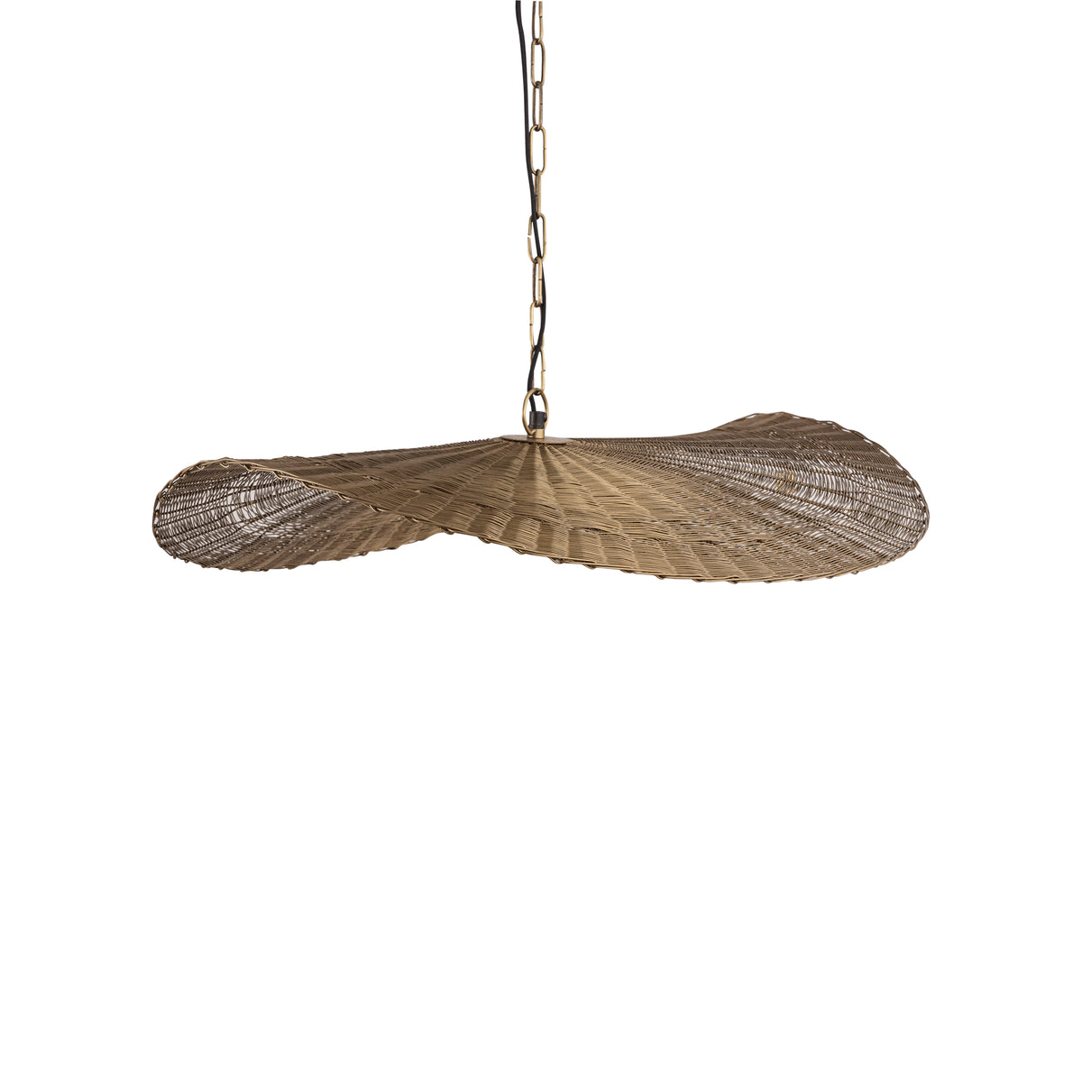 Shauney gold powder-coated iron pendant light