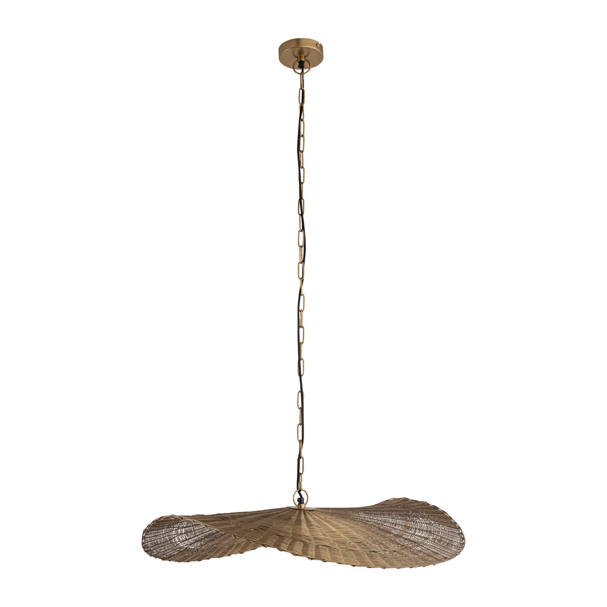 Shauney gold powder-coated iron pendant light