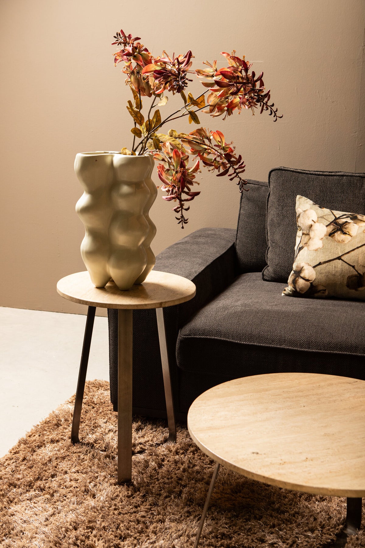 Micka natural polished marble coffee table