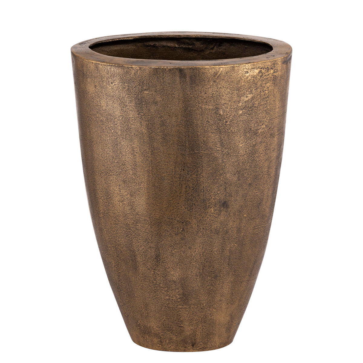 Qasem gold cast aluminium planter