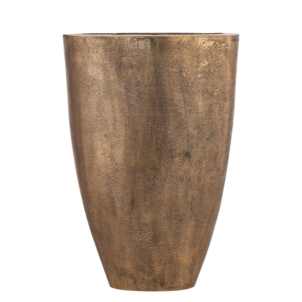 Qasem gold cast aluminium planter