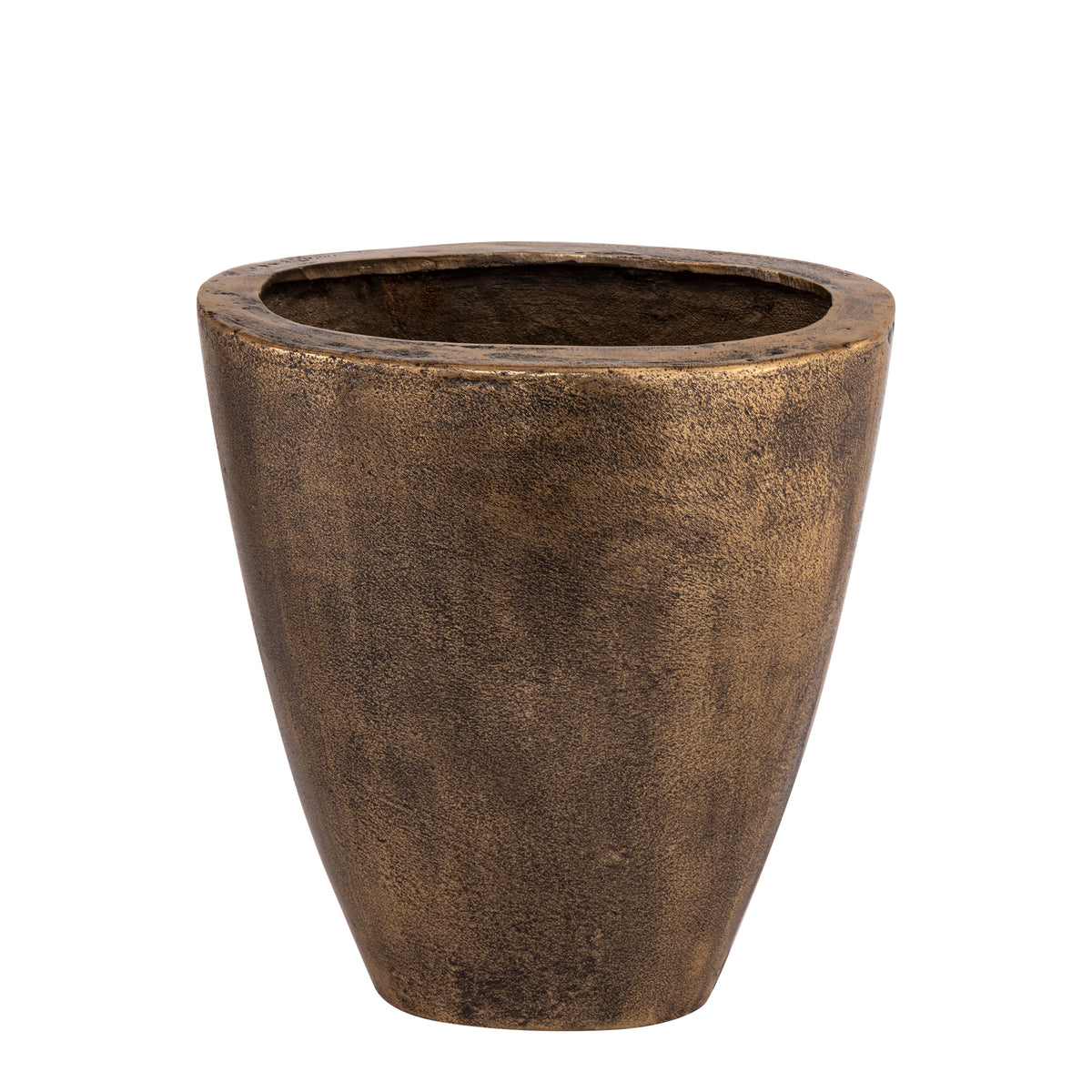 Qasem gold cast aluminium planter