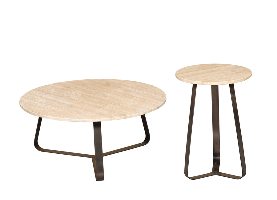 Micka natural polished marble coffee table
