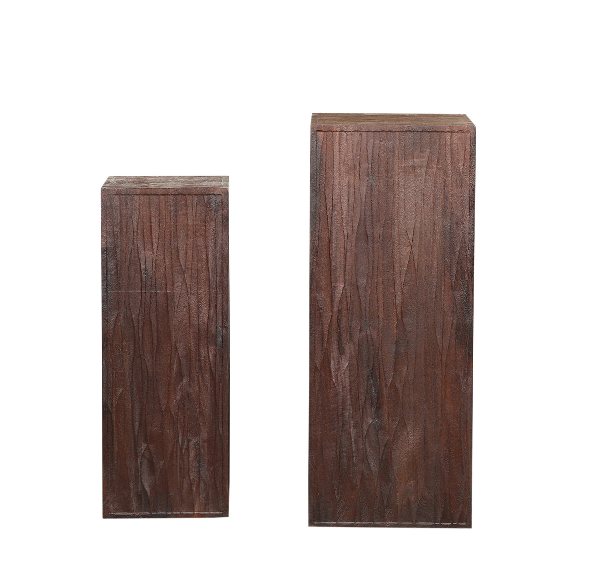 Riko brown solid mango wood pedestal
