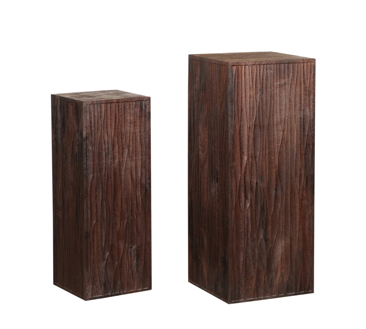 Riko brown solid mango wood pedestal