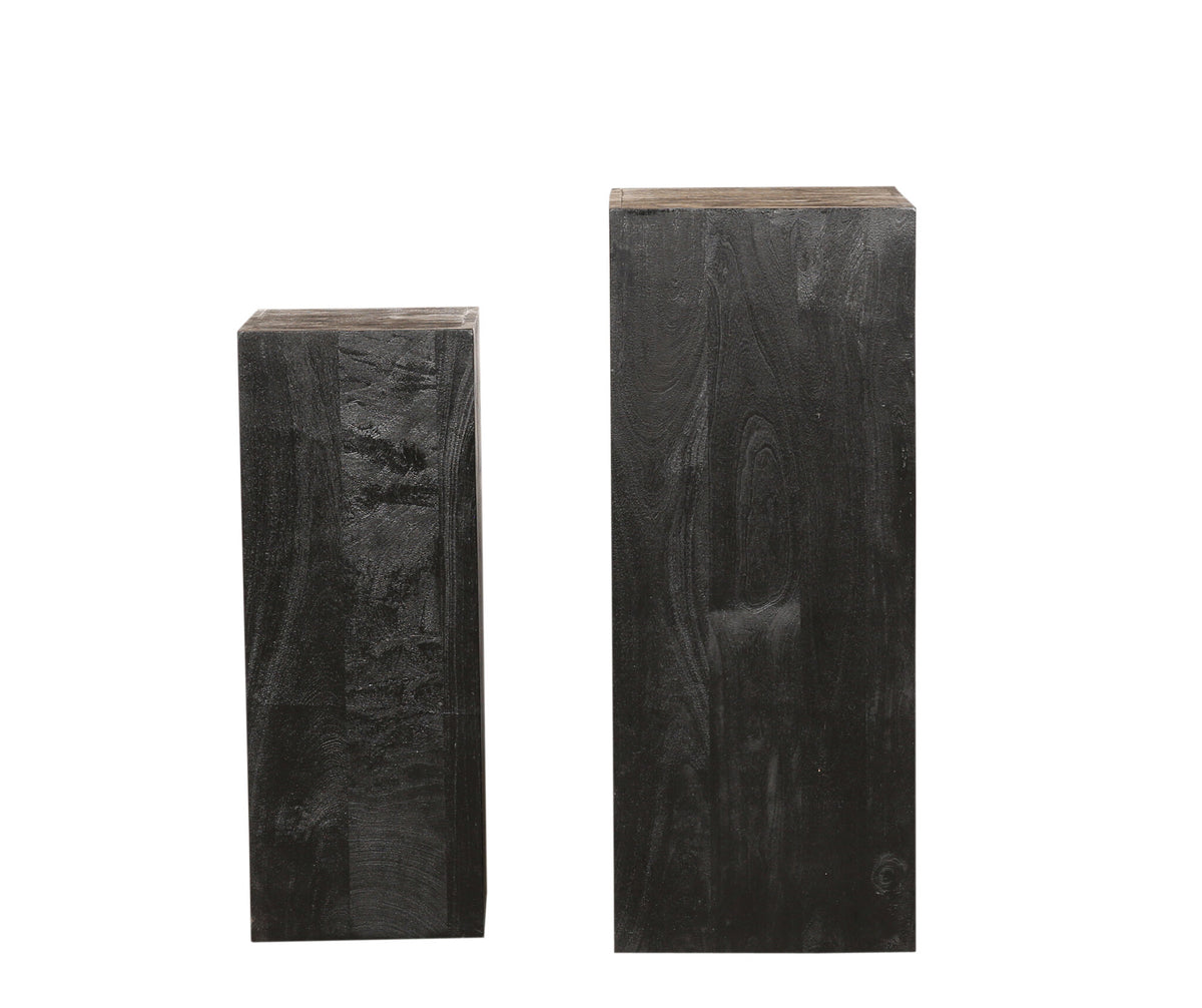 Kyro black solid mango wood pedestal