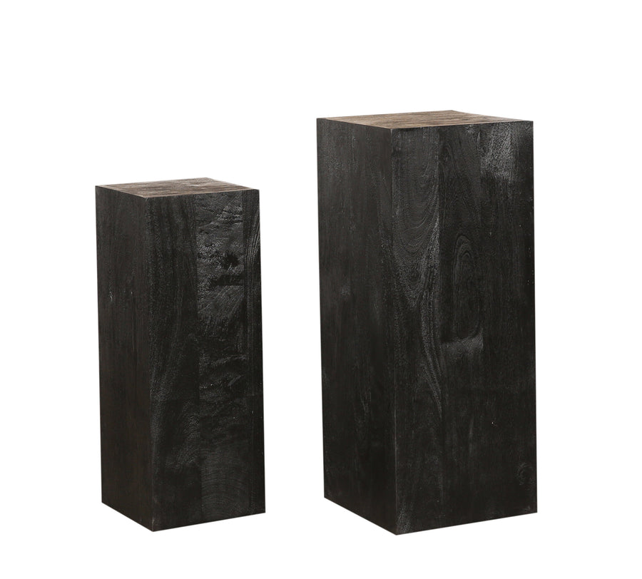 Kyro black solid mango wood pedestal