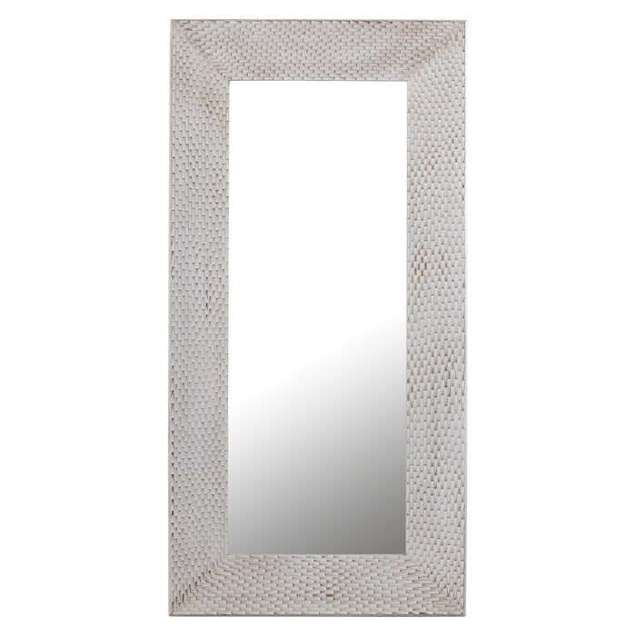 Chinasa Gold-Finish Rectangle Mirror - White