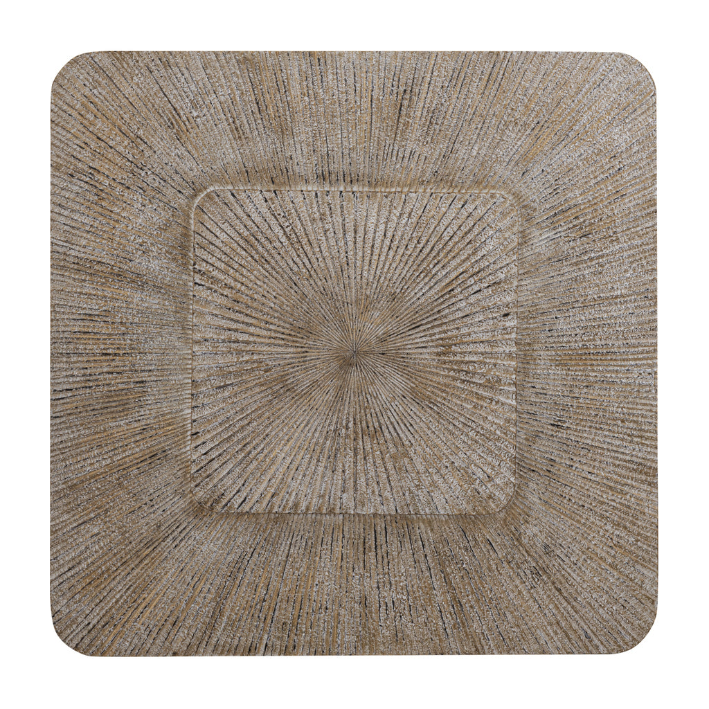 Dishita Ribbed Square Wall Panel - Cream