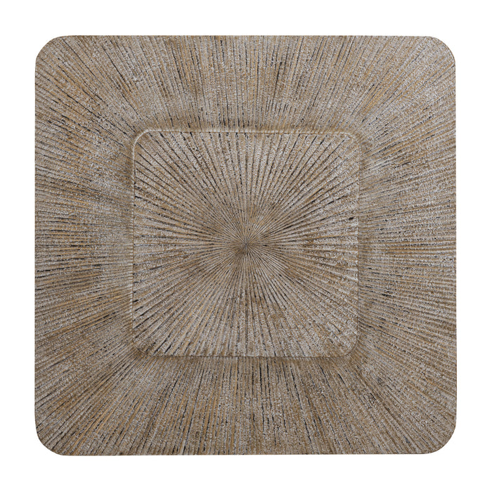 Dishita Ribbed Square Wall Panel - Cream