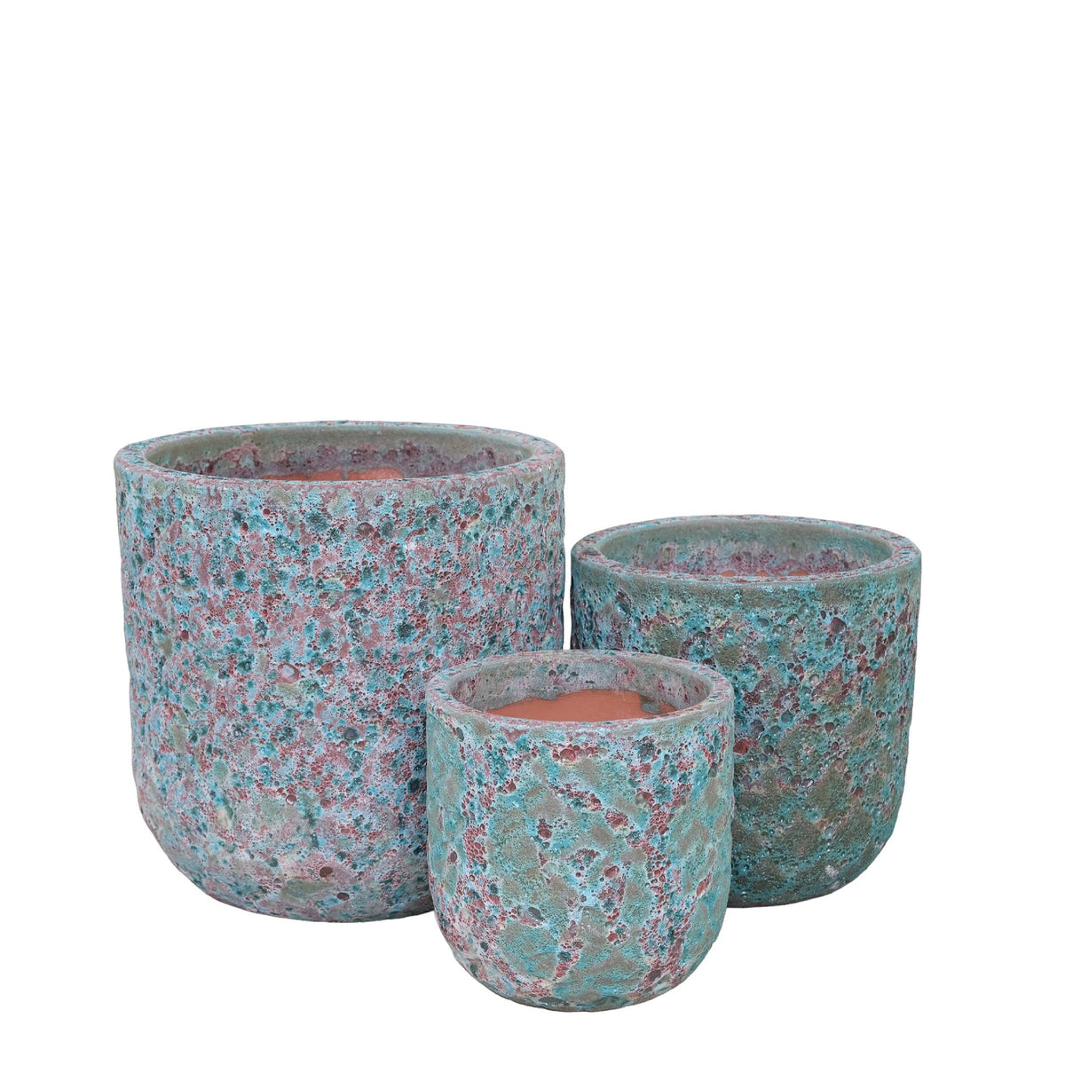 Hiza green glazed ceramic planter