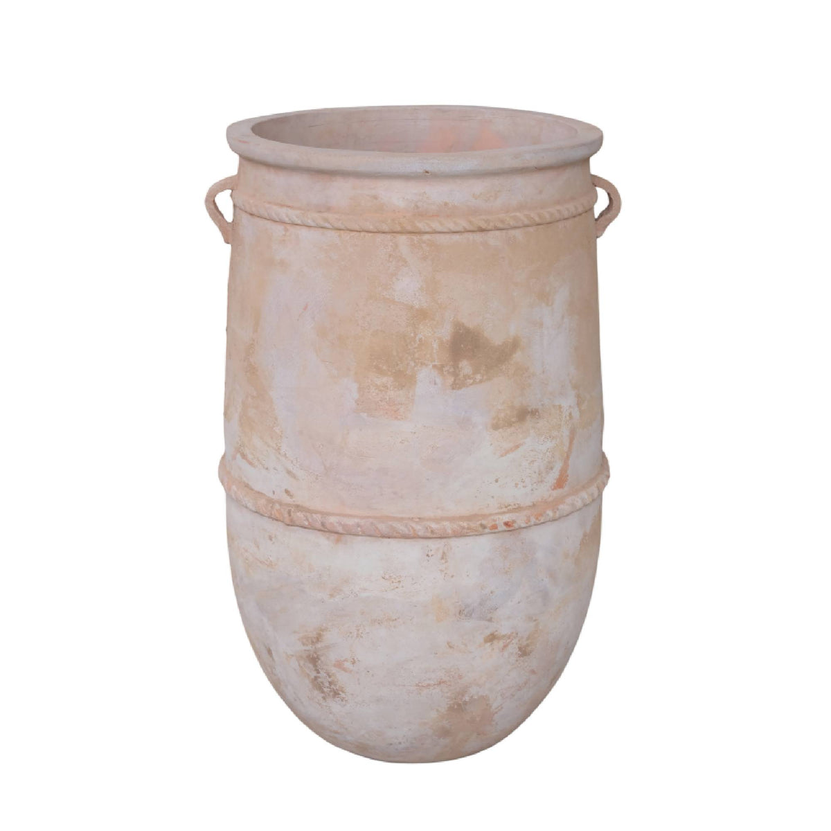 Tony orange rustic terracotta planter