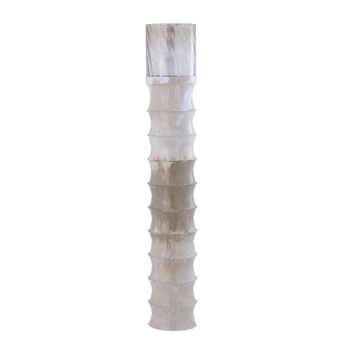 Kaylyne cream powder-coated iron hurricane lantern