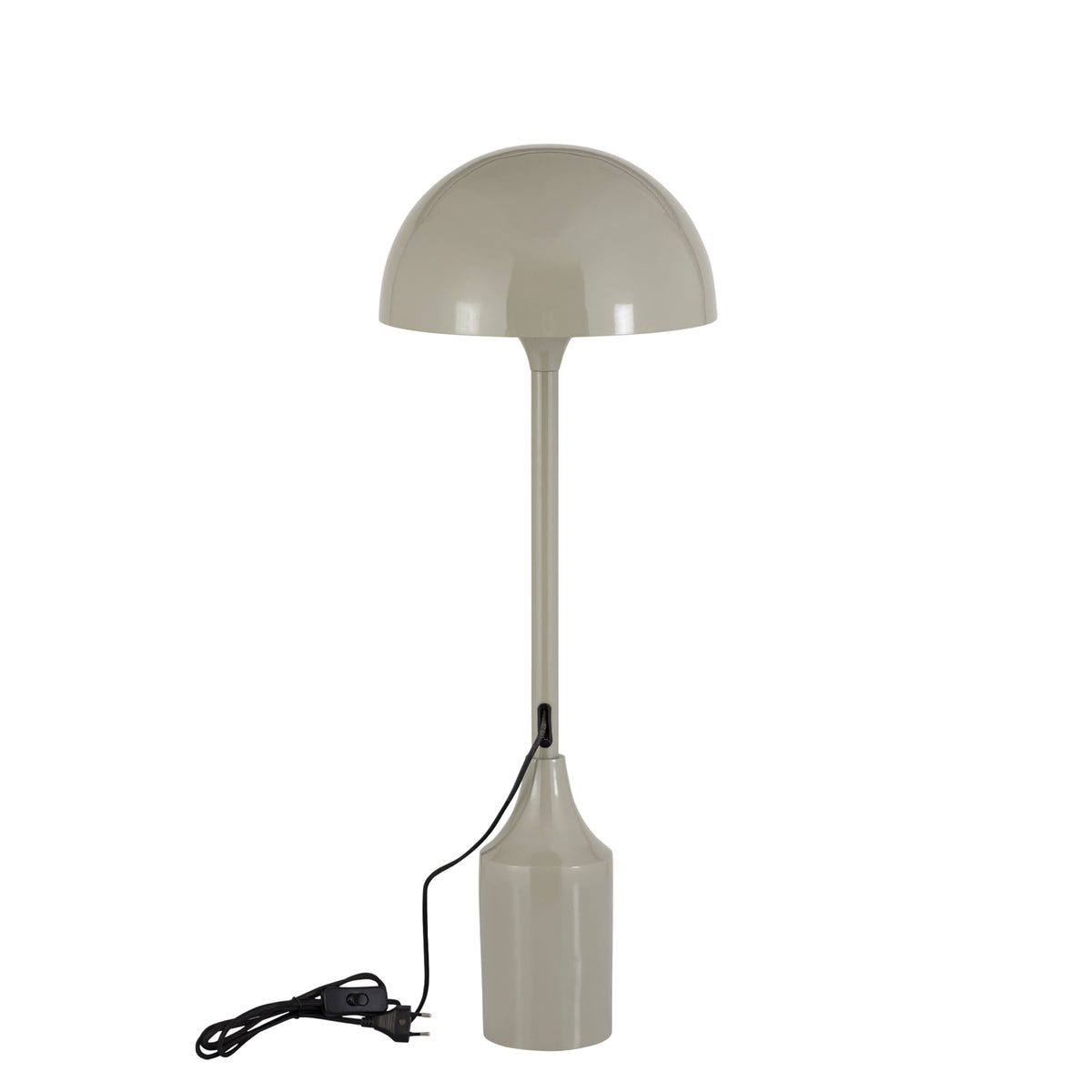 Tanaiya cream brushed aluminium table lamp