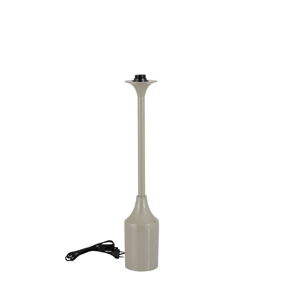 Tanaiya cream brushed aluminium table lamp