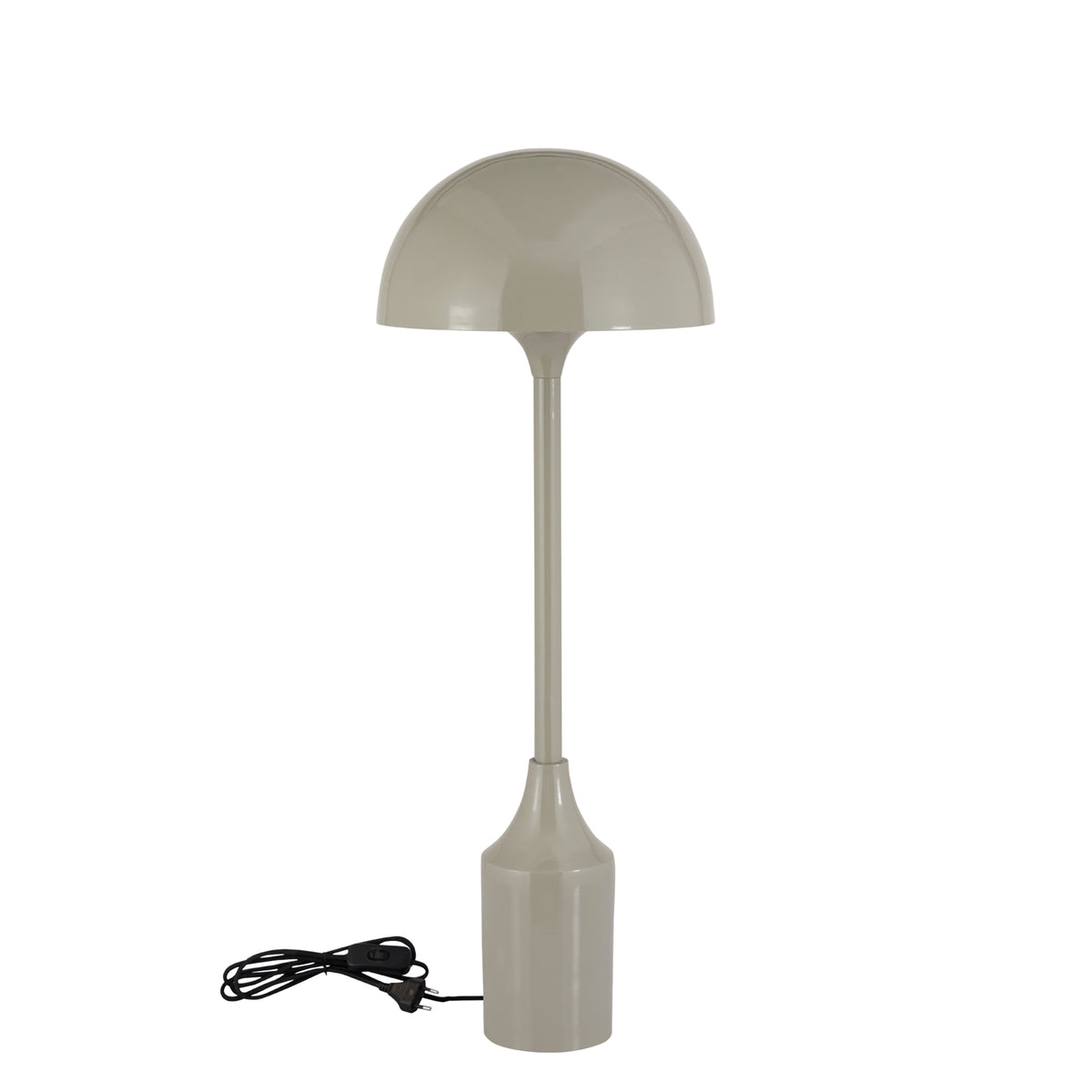 Tanaiya cream brushed aluminium table lamp