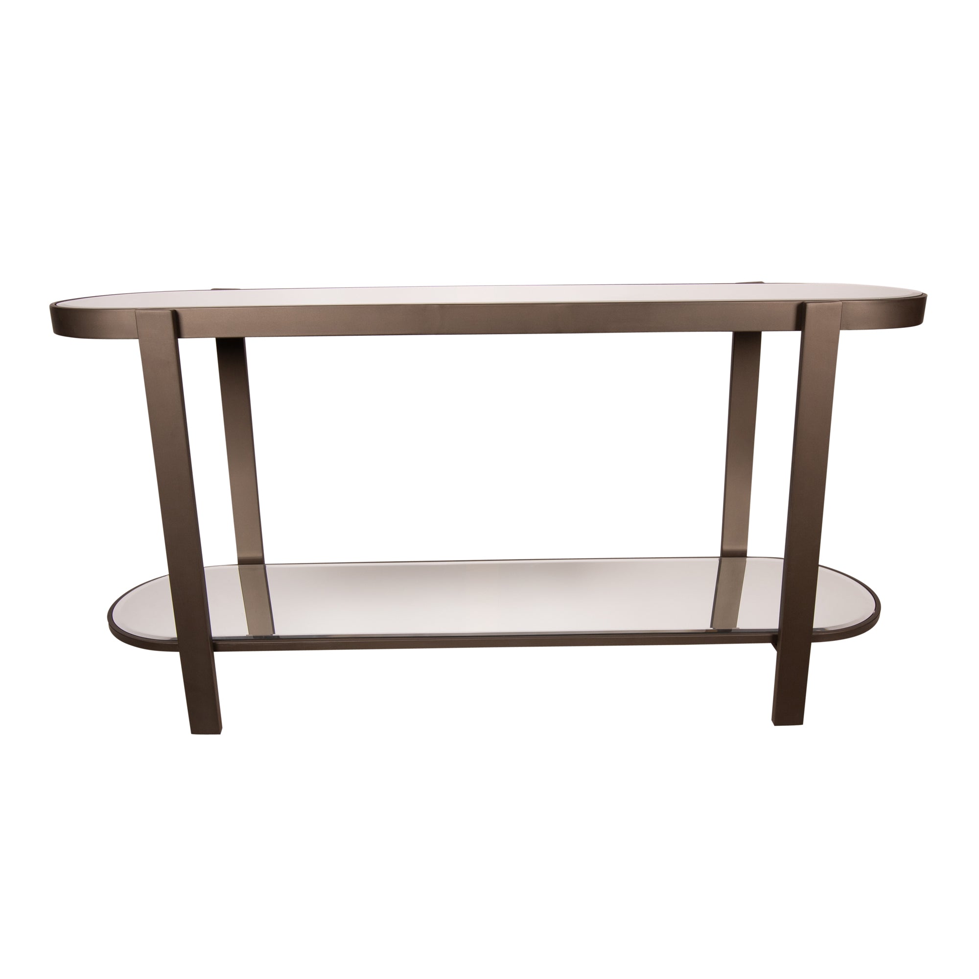 Yozan mirrored console table with metal legs