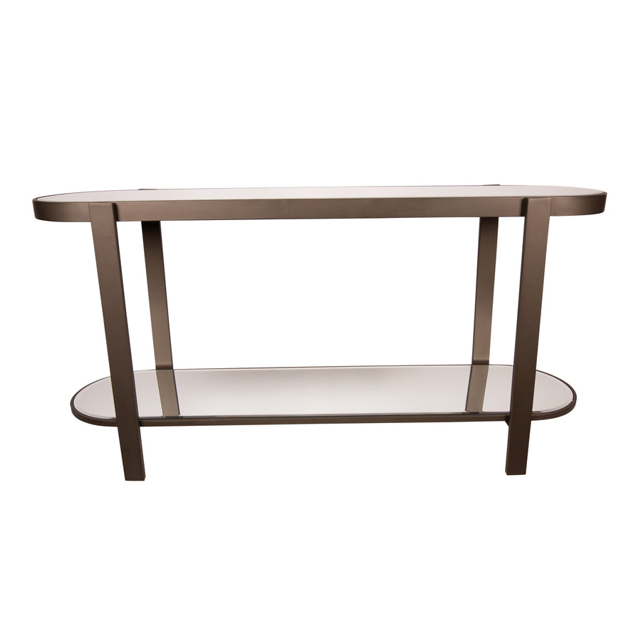 Yozan mirrored console table with metal legs