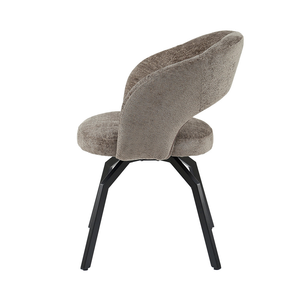 Aranea mocca upholstered in symphony fabric dining chair