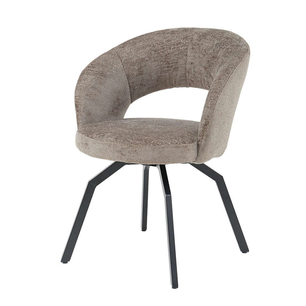 Aranea mocca upholstered in symphony fabric dining chair