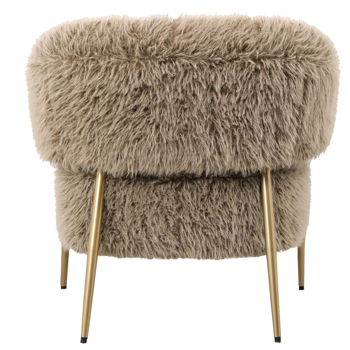 Hair brown powder-coated iron armchair