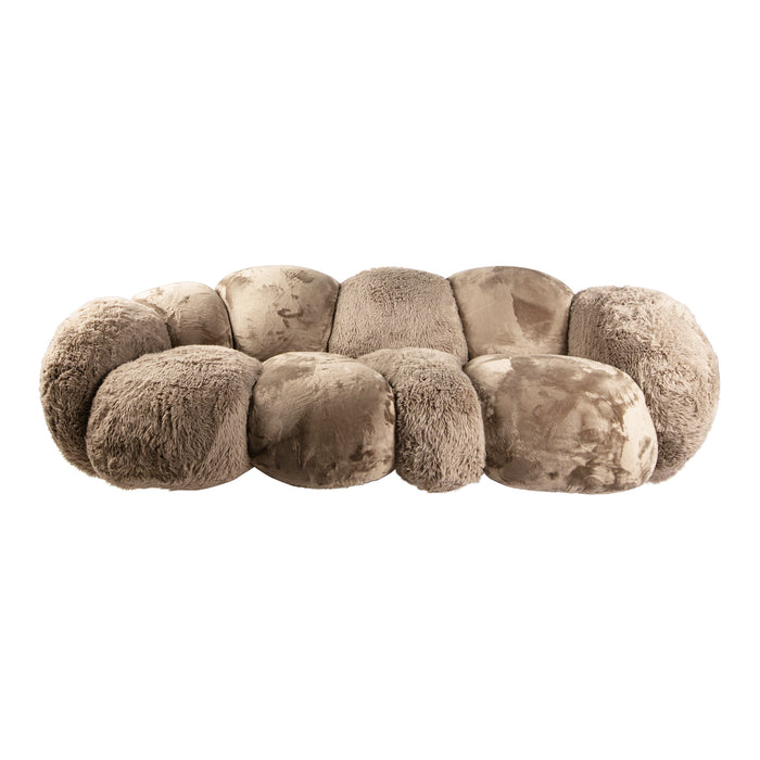 Lush Taupe Curved Cloud Sofa