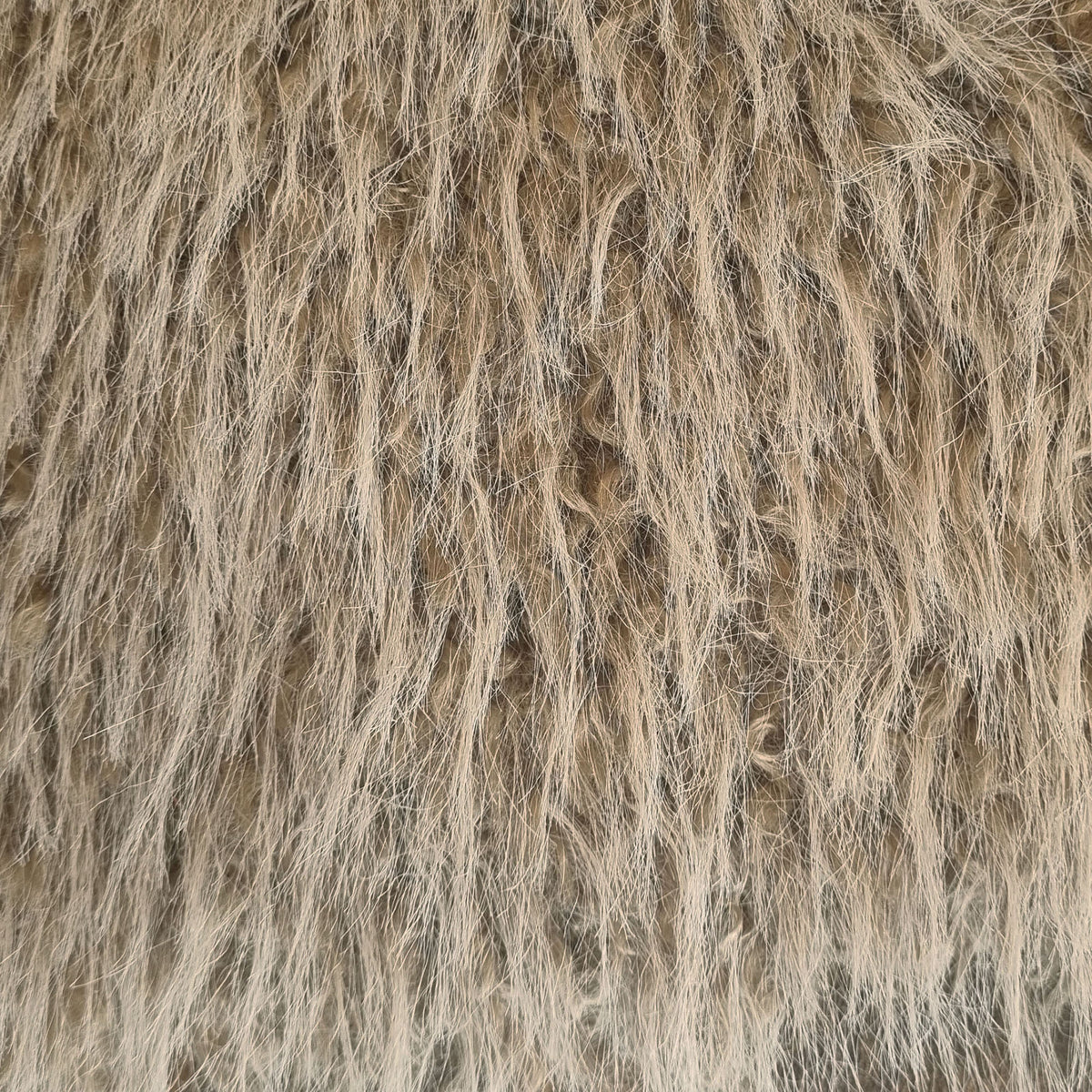 Leander brown upholstered in faux-fur fabric bar stool