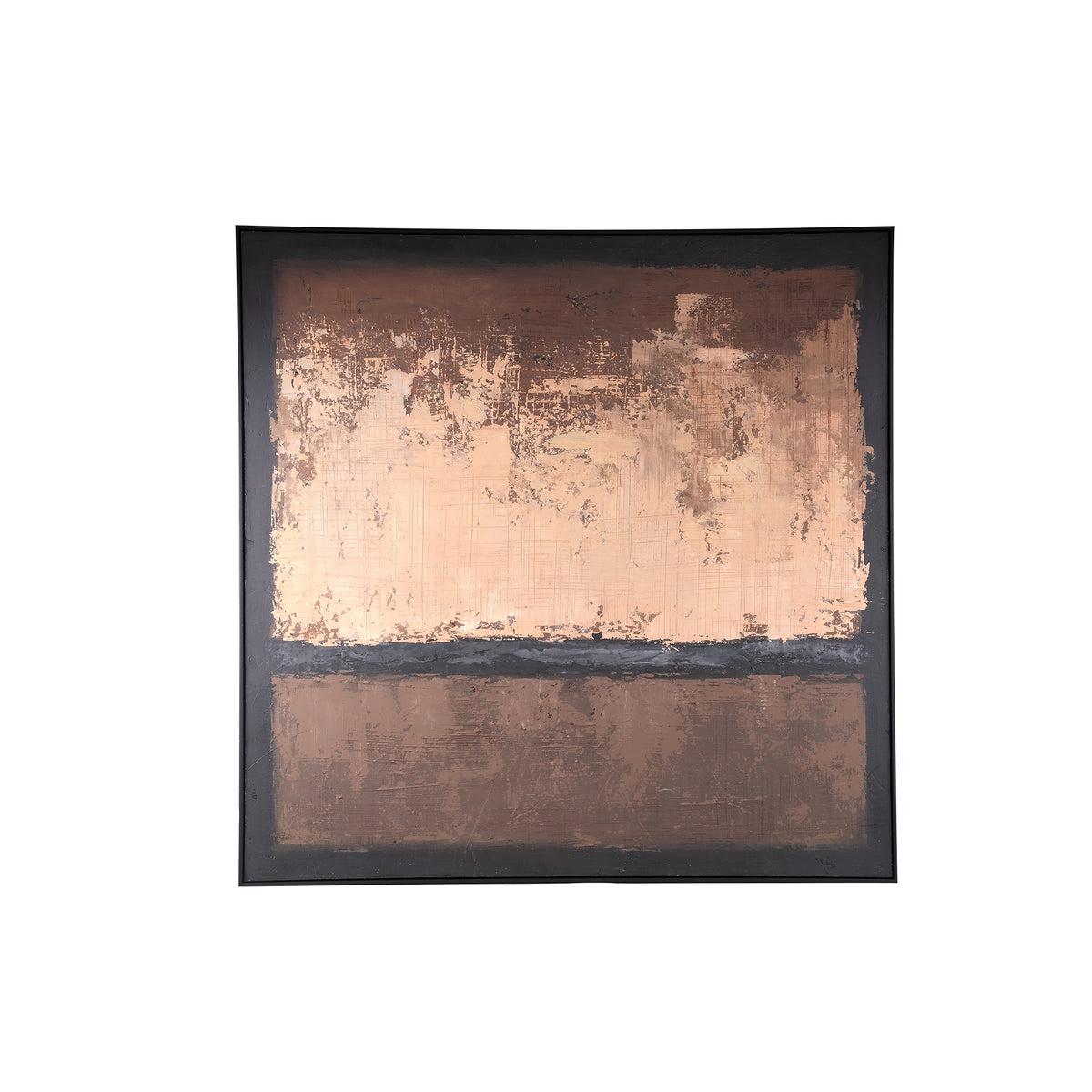 Asante Hand-Painted Canvas Wall Panel - Brown
