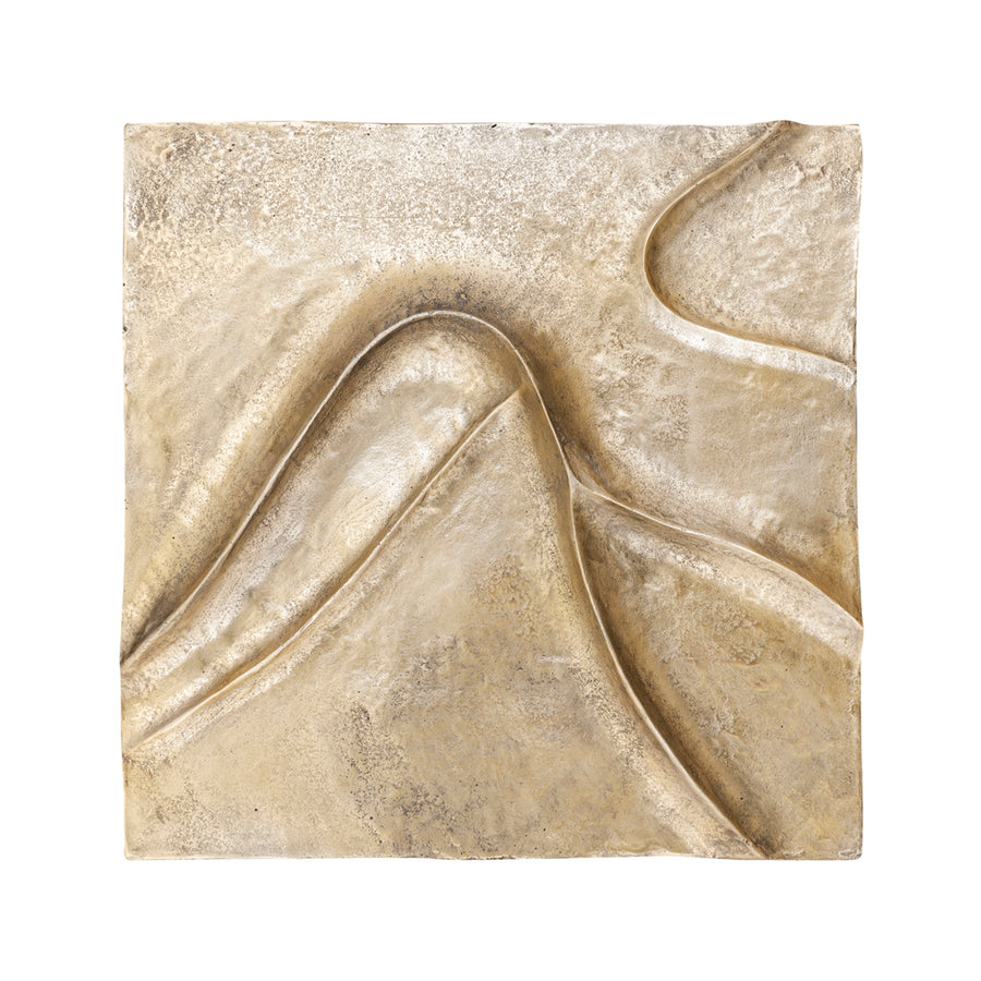 Gihan Cast Aluminium Wave Lines Wall Panel - Gold