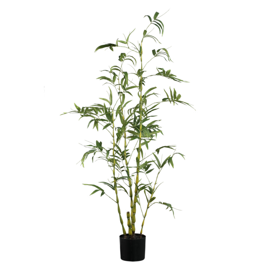 Faux bamboo tree in pot