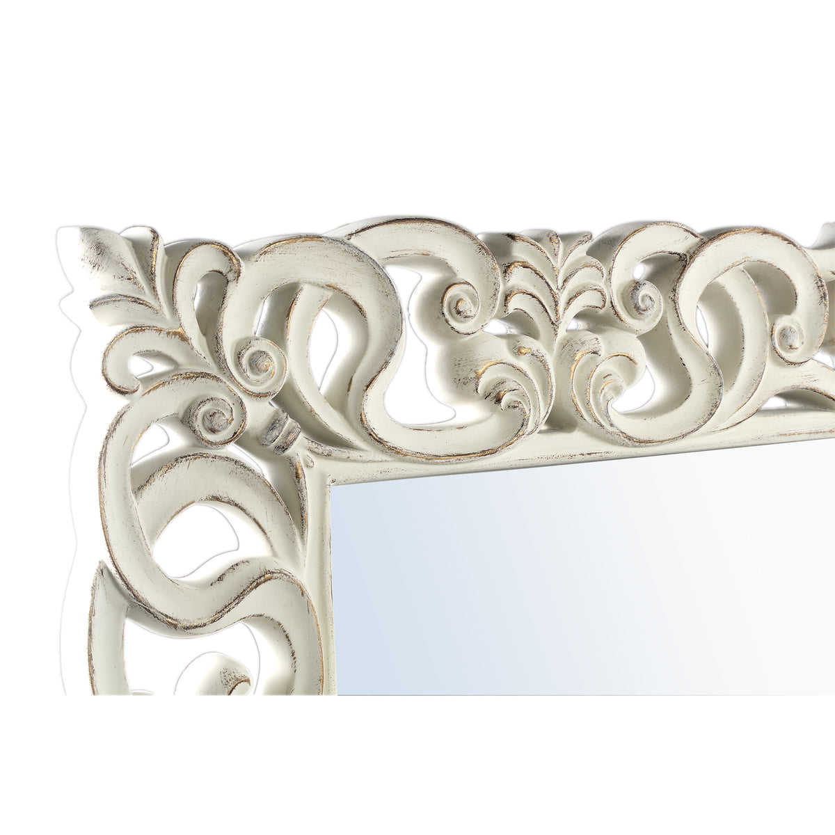 Morrigan white classical rectangular mirror