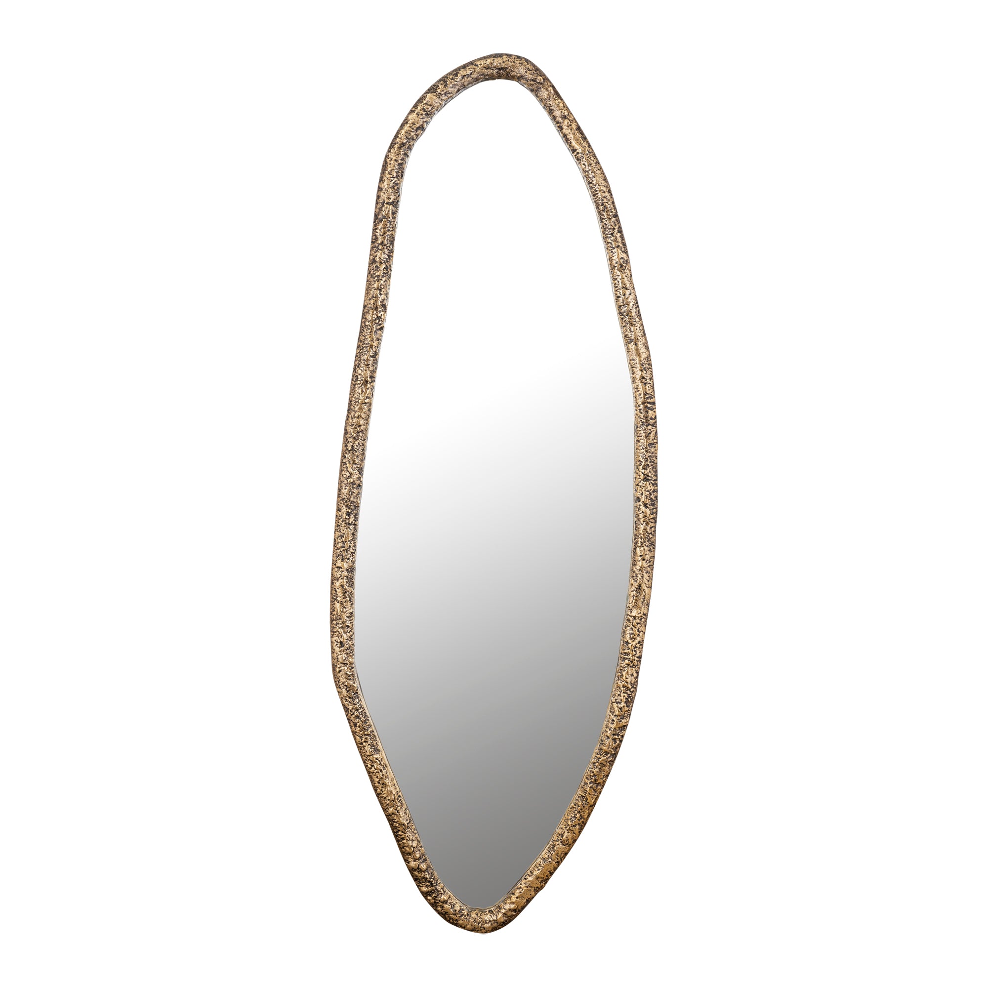 Paislie Organic Oval Mirror - Brass