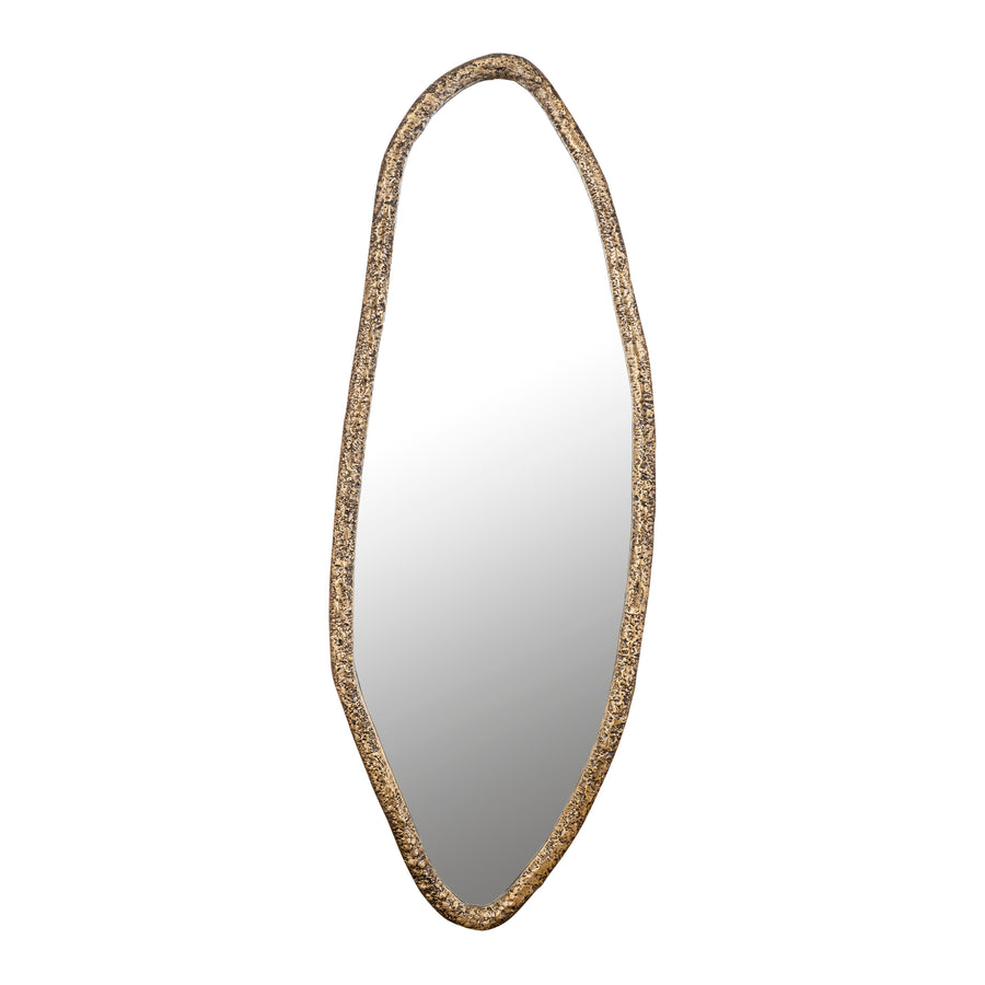 Paislie Organic Oval Mirror - Brass