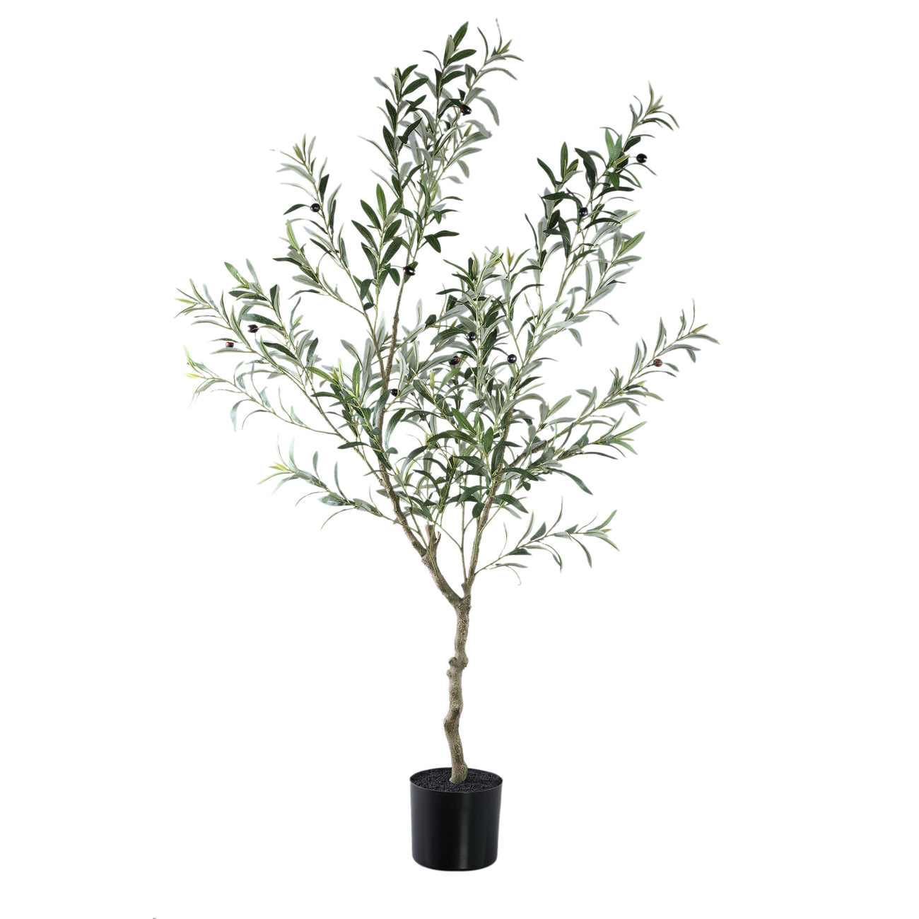 Faux olive tree in pot large