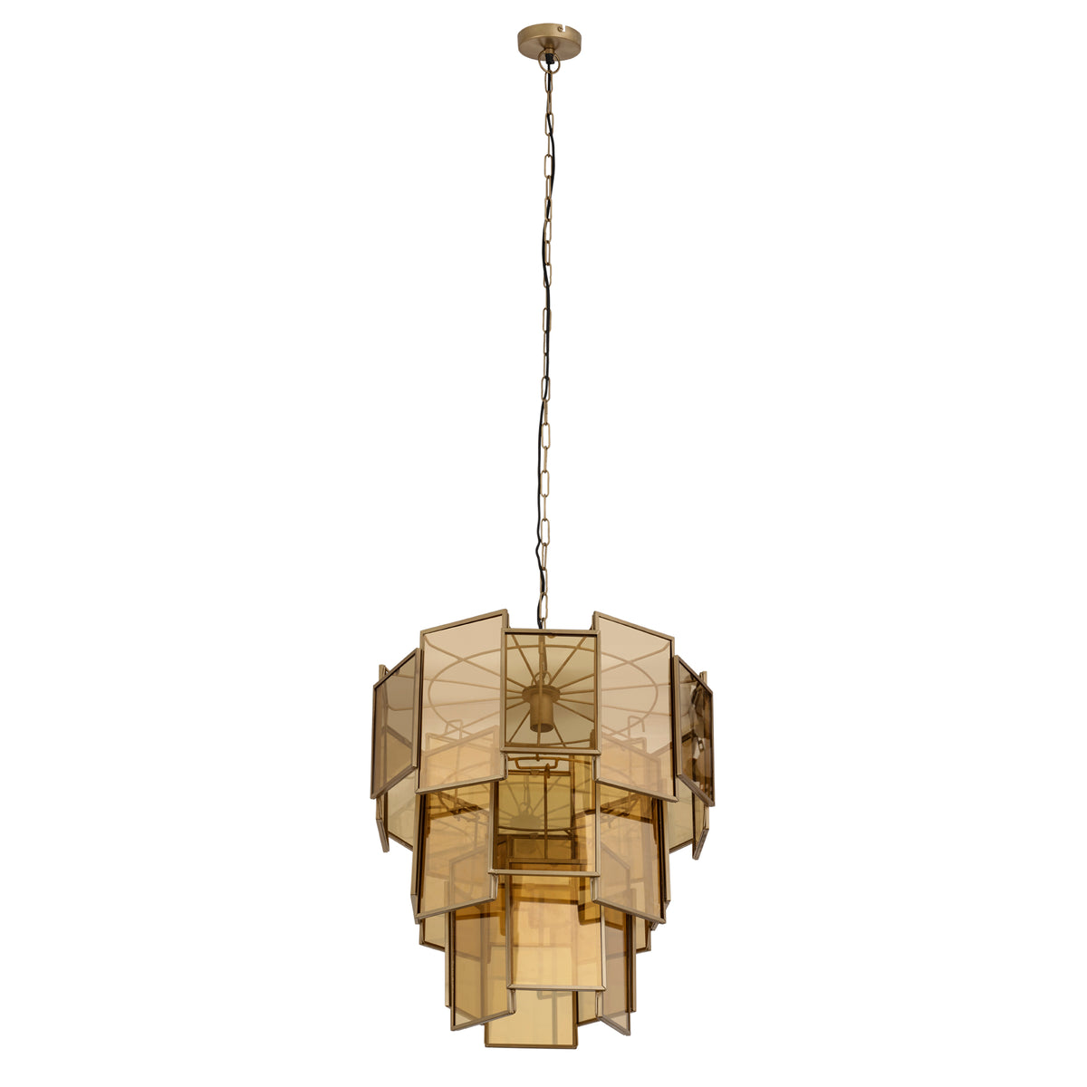 Loucas layered lustre glass pendant light large