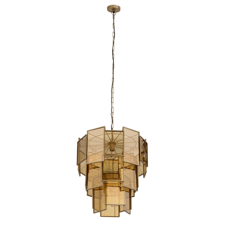 Loucas layered lustre glass pendant light large