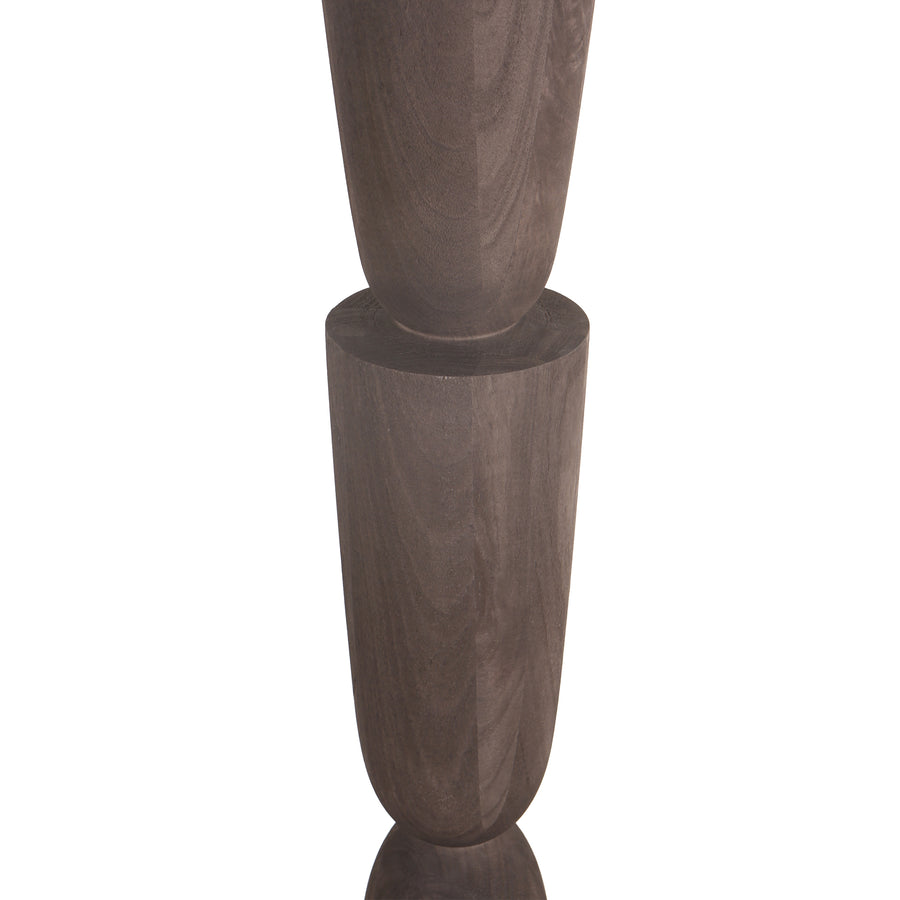 Lorinne brown layered mango wood floor lamp