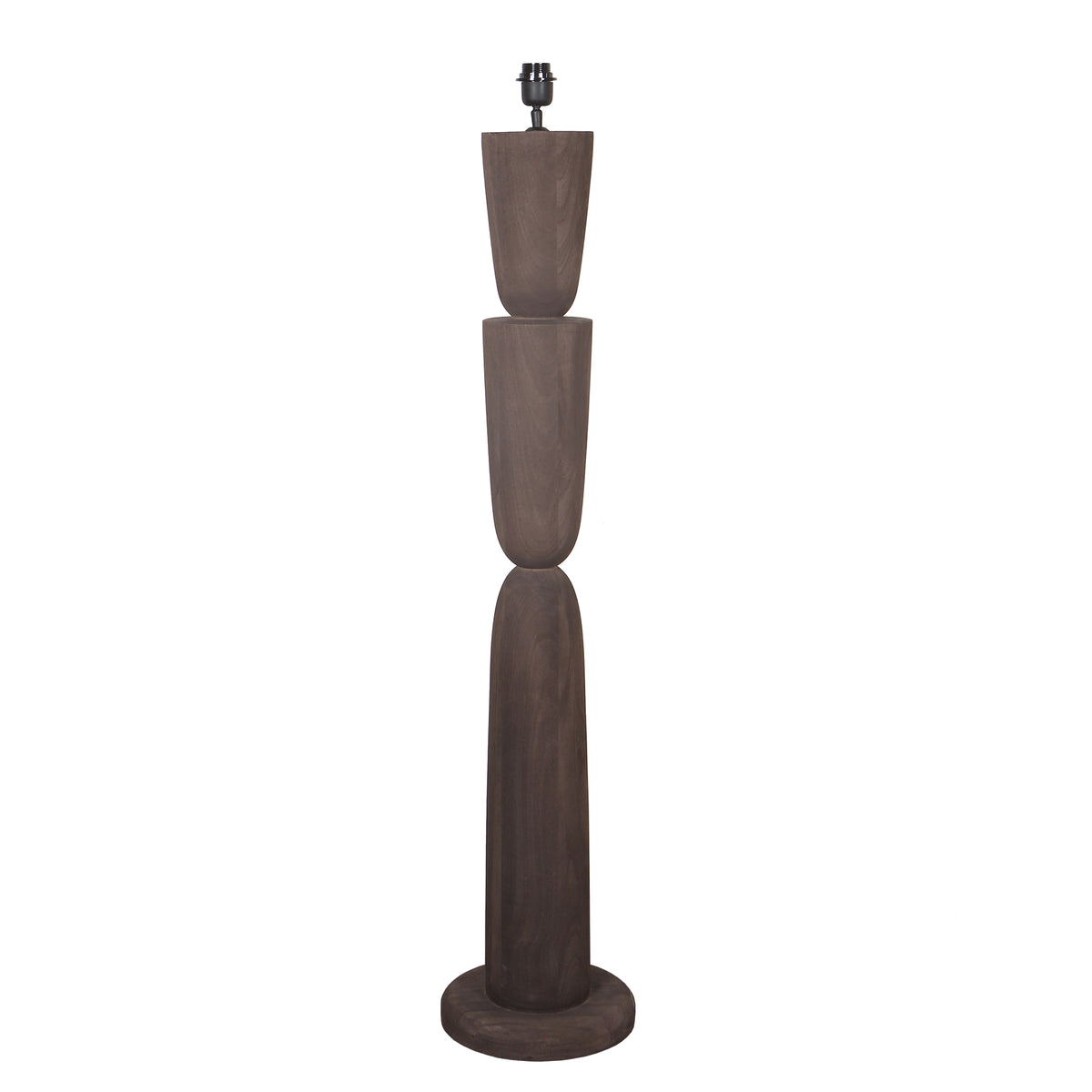 Lorinne brown layered mango wood floor lamp
