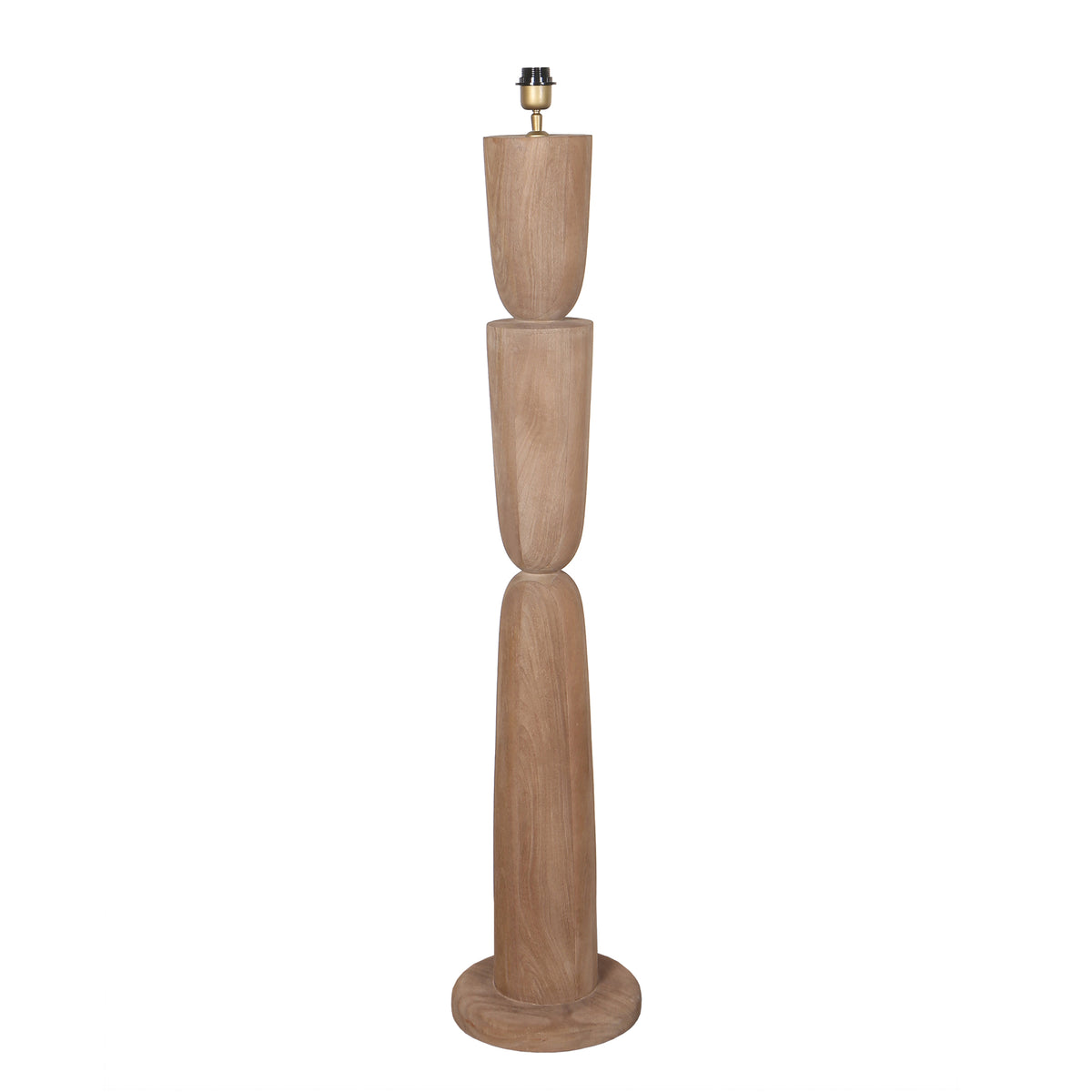 Lorinne natural mango wood floor lamp